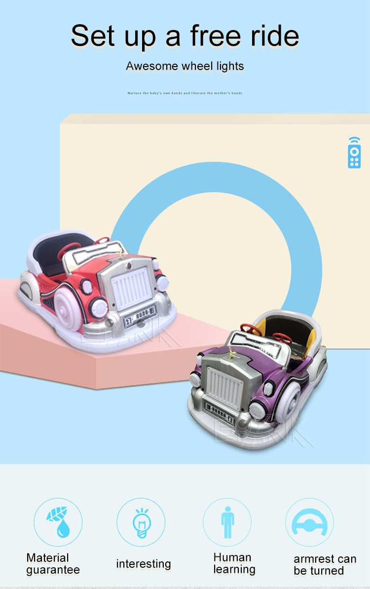 Amusement Games Fun Park Children Coin Operated Kids Electric Floor Bumper Car For Sale factory