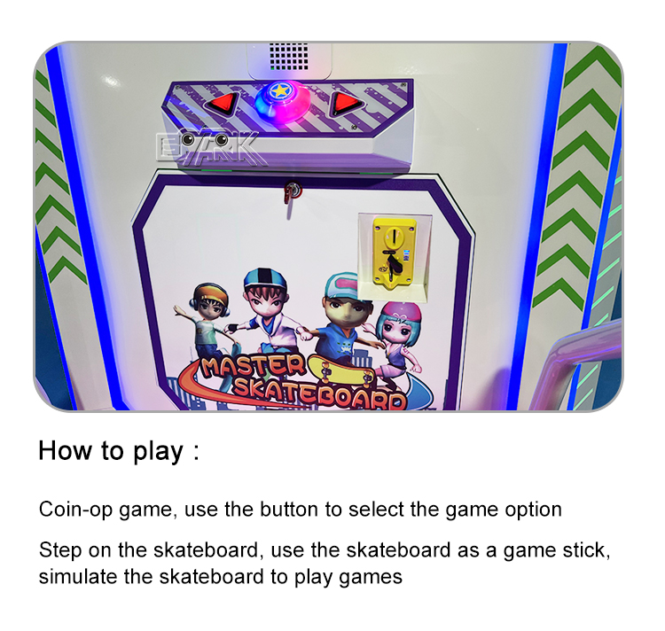 Amusement Game Park Indoor Electric Skating Sport Arcade Game Machine Master Skateboard Skiing Machine factory