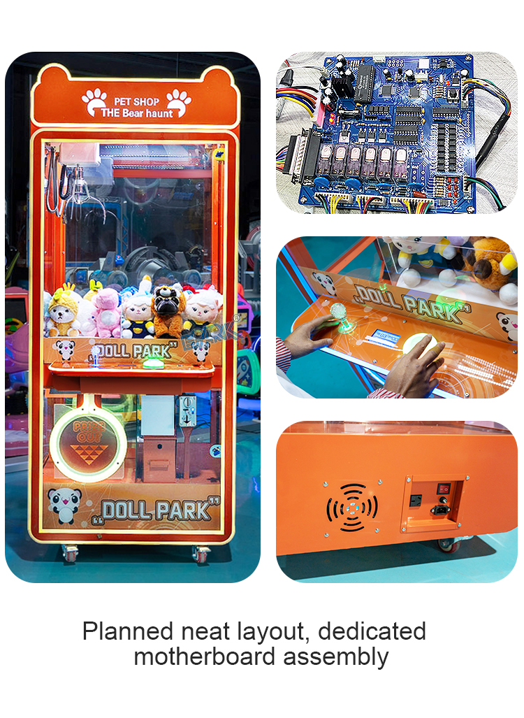 Coin Operated Arcade Toy Claw Machine Crane Machine factory