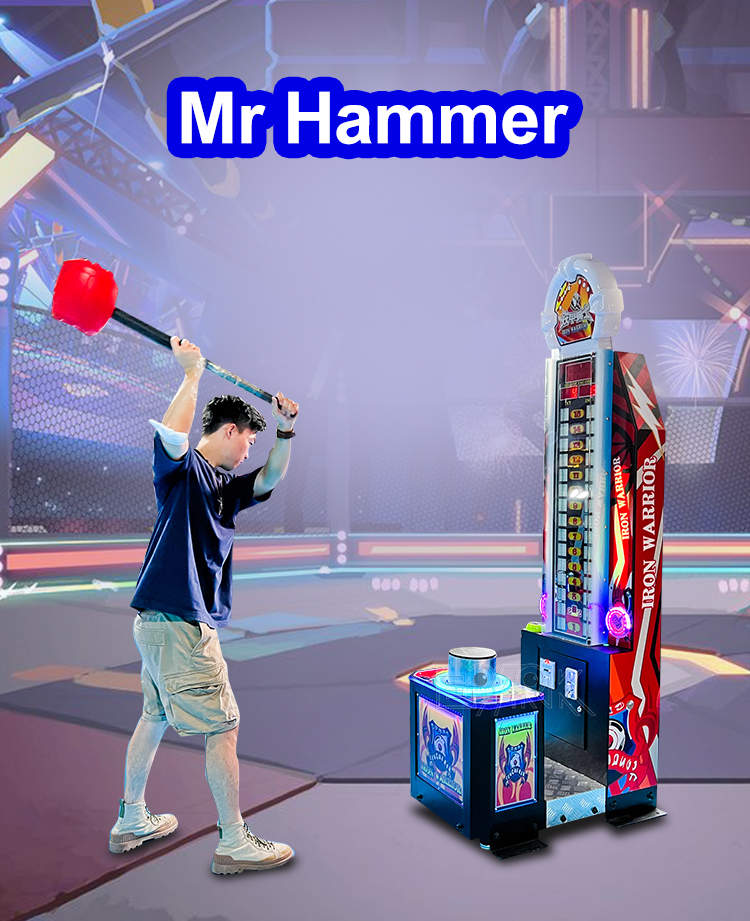 Coin Operated Arcade Game Hitting Hammer Punch Boxing Hammer Game Machine For Sale factory