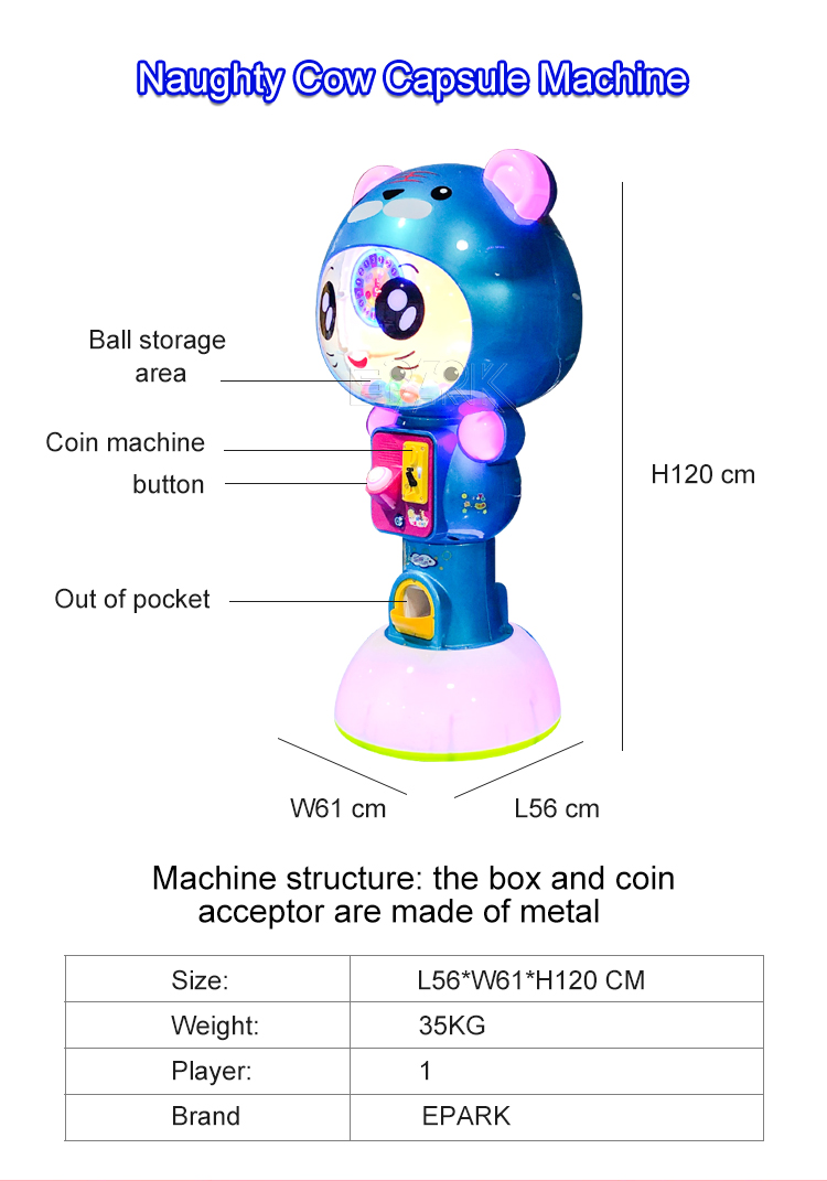 Coin Operated Gashapon Japanese Vending Machine/Gashapon Machine Capsule Toys/Gashapon Machine Toy supplier