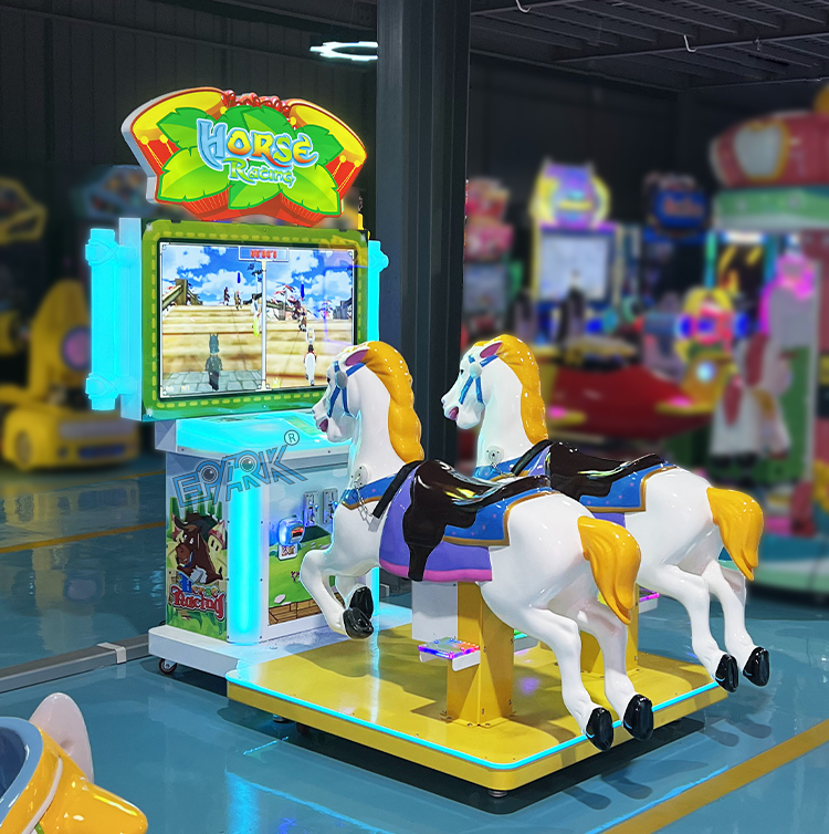 Factory Custom Amusement Park 2 Players Horse Racing Coin Operated Arcade Games Kiddie Rides manufacture