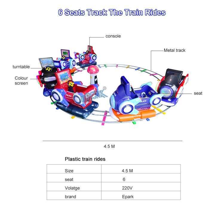 New Kids Electric Game Small Electric Train Amusement Park Ride Mini Track Train Rides For Sale factory