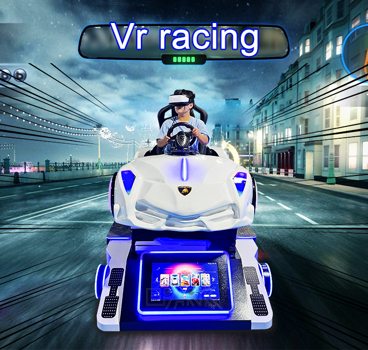 Amusement Park Virtual Reality 3D Glasses 9D Motion Driving Car Racing Simulator Arcade Game Machine manufacture