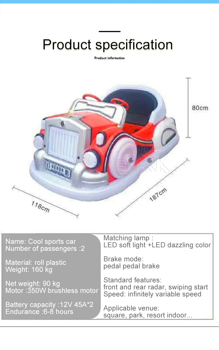 Amusement Games Fun Park Children Coin Operated Kids Electric Floor Bumper Car For Sale details