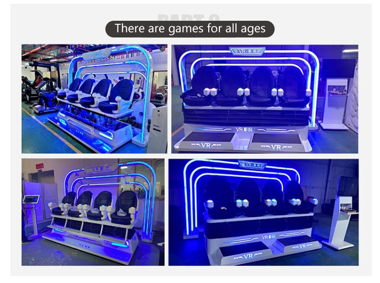 4 Person Simulator Rides VR Roller Coaster Games Equipment Virtual Reality Cinema Machine factory