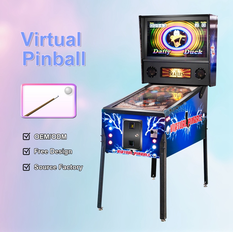 Coin Operated Pinball Mini 3d Video Virtual Pinball Arcade Game Machine manufacture