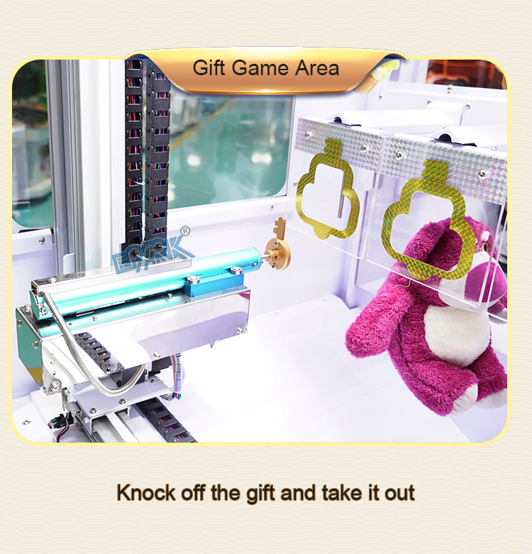 Coin Operated Pink Date Cut 2 Win Automatic Cut The Rope Prize Big Stuffed Toys Scissors Game Machine manufacture
