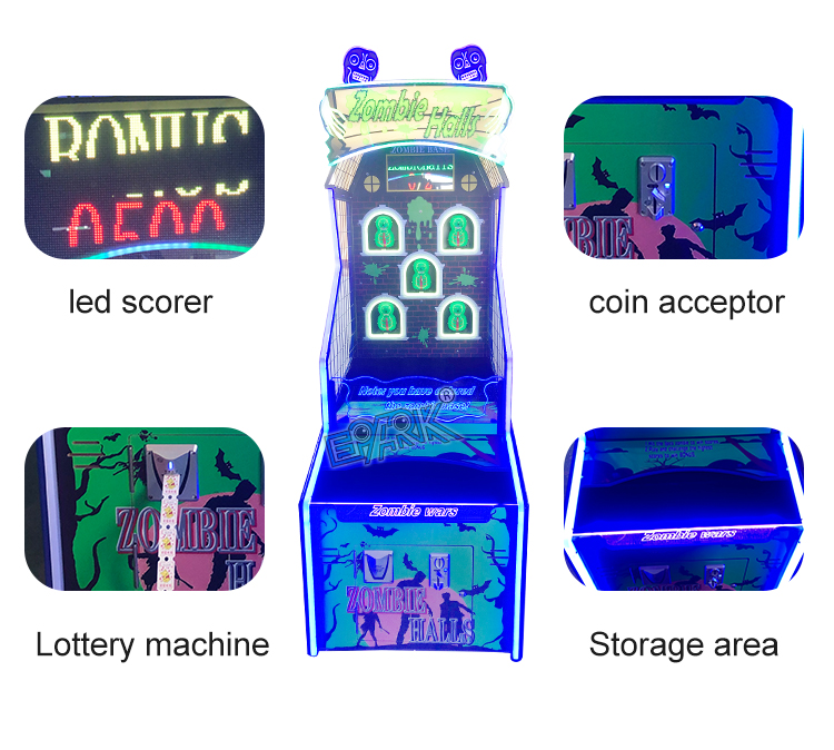 Simulator Lottery Kids Arcade Throwing Balls Coin Operated Ticket Redemption Game Machine factory