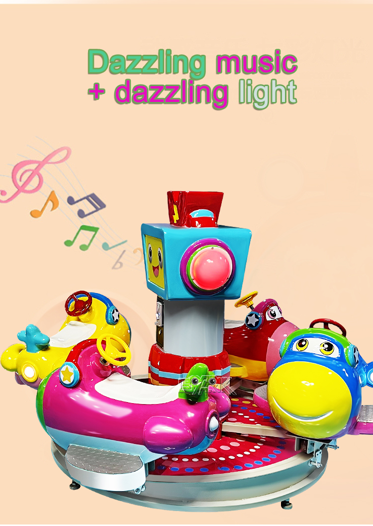 Hot Sale 4 Seats Electric Mini Kids Ride Airplane Fun Flight Kiddie Ride factory