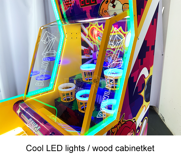 New Design Arcade Coin Operated Bowling Machine Throwing Bowling Big Dunk For Amusement park factory