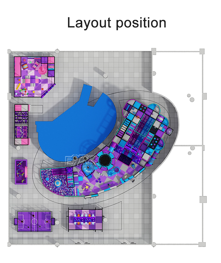 Interesting Entertainment Commercial Customized Indoor Play Area Trampoline Park With Foam Pit manufacture