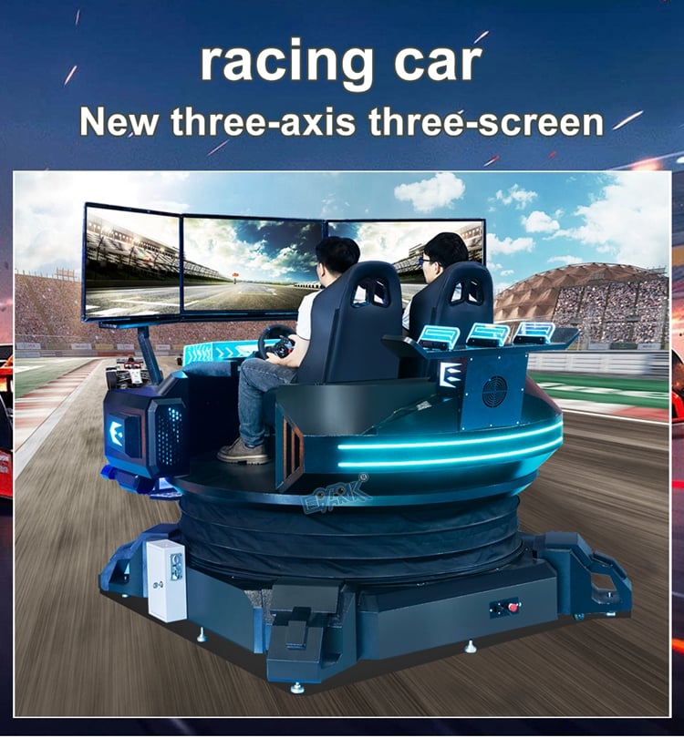 2 Players Amusement Products Game Machine 3 Screen 3 Dof Motion Chair Simulator VR Racing supplier