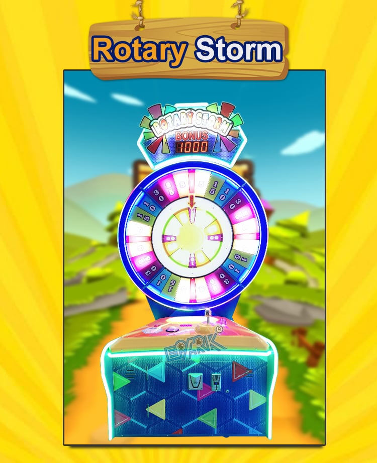 Indoor Equipment Rotary Storm Ticket Redemption Arcade Game factory