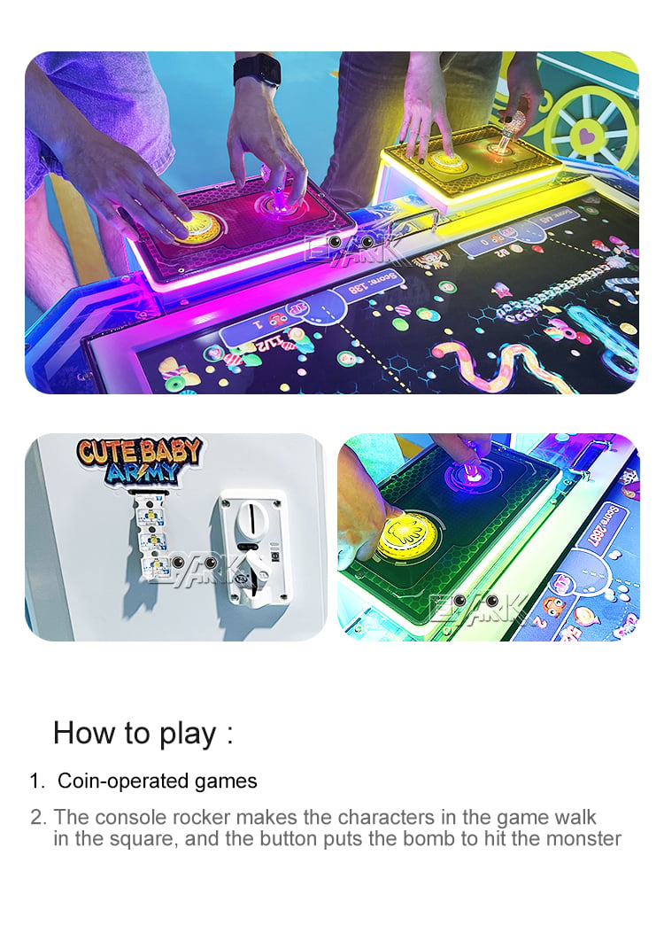Amusement Park Games Arcade Game Machines 4 Player Coin Operated Crazy Snake Game Machine supplier