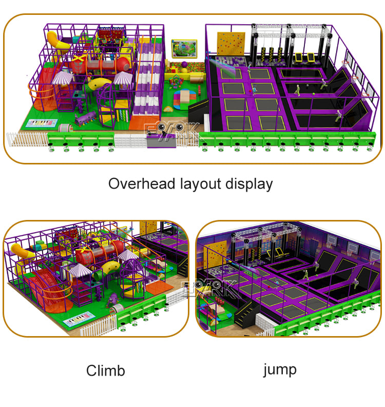 Indoor Playground Trampoline Park Center manufacture