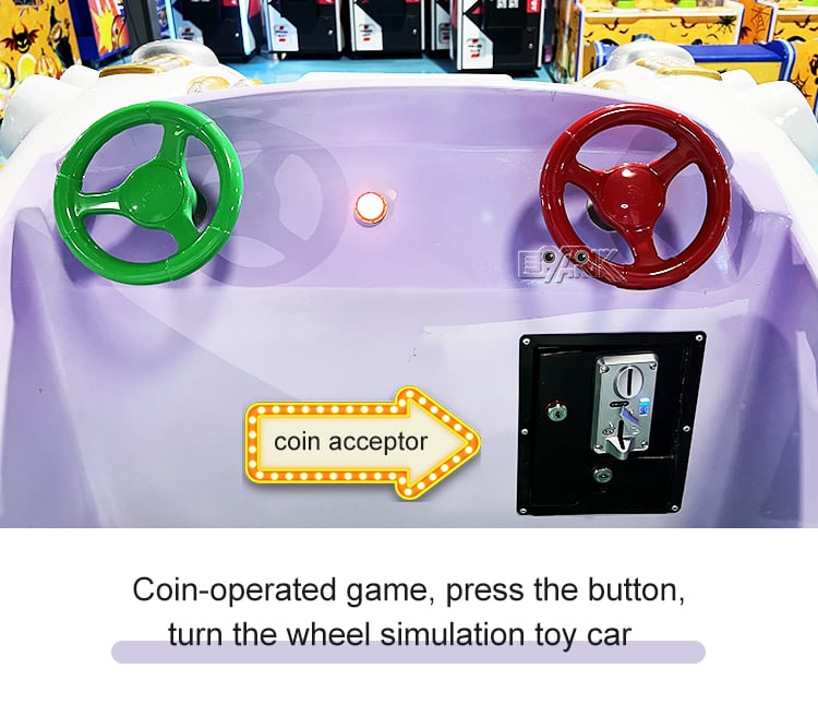 Amusement Park Coin-operated Electric Bubble Music Happy Kids' Swing Rocking Car factory