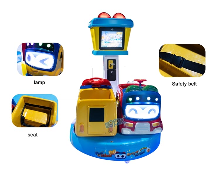 Coin Operated Kids Carousel Electronic Rotation Go Round Carousel Game Machine details