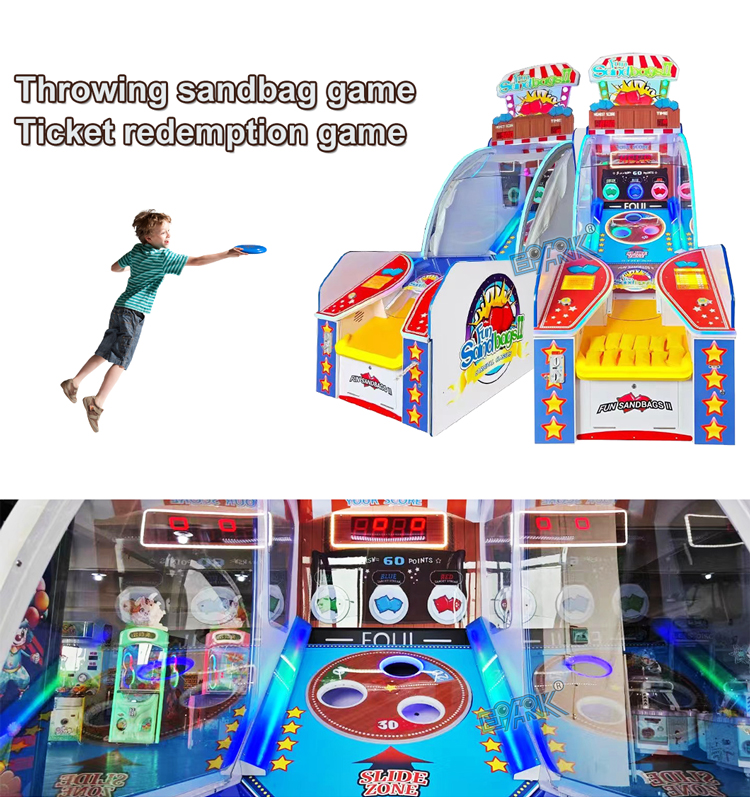 Fun Sandbags Coin Operated Games Lottery Tickets Redemption Games Machine manufacture