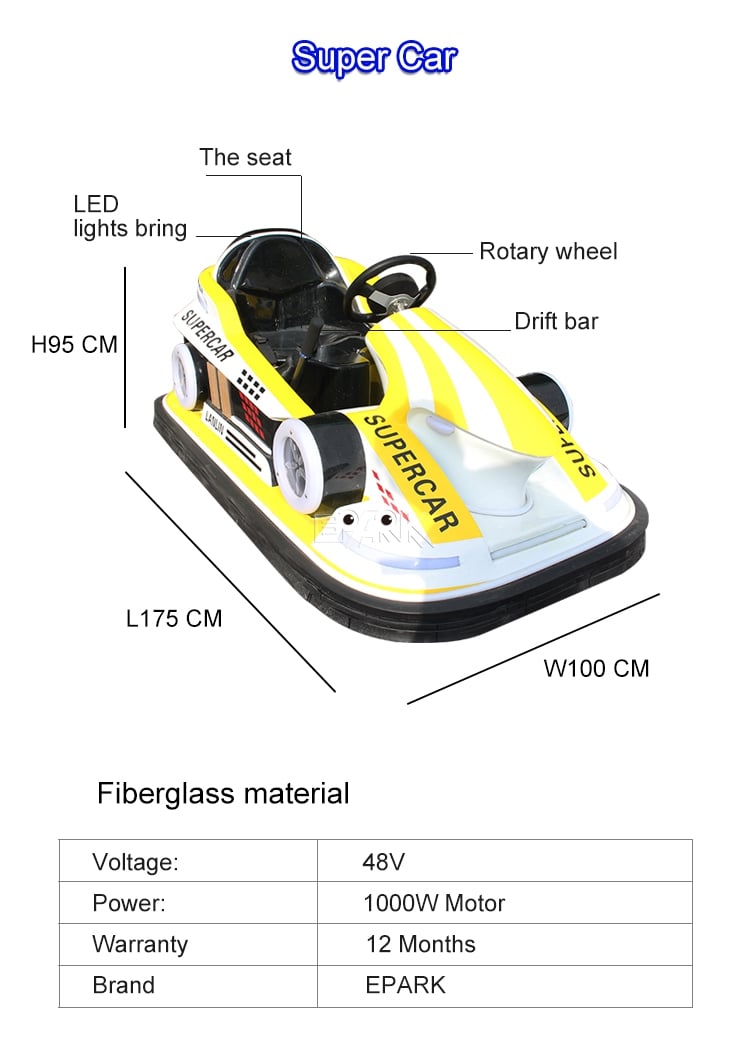 Indoor Outside Playground Ride Fiber Glass Material Battery Powered Kids Inflatable Bumper Car supplier