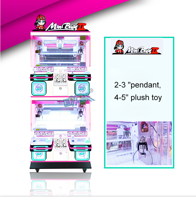 Amusement Park Arcade Coin Operated 4 Players Prize Vending Machine Mini Toy Claw Crane Machine manufacture