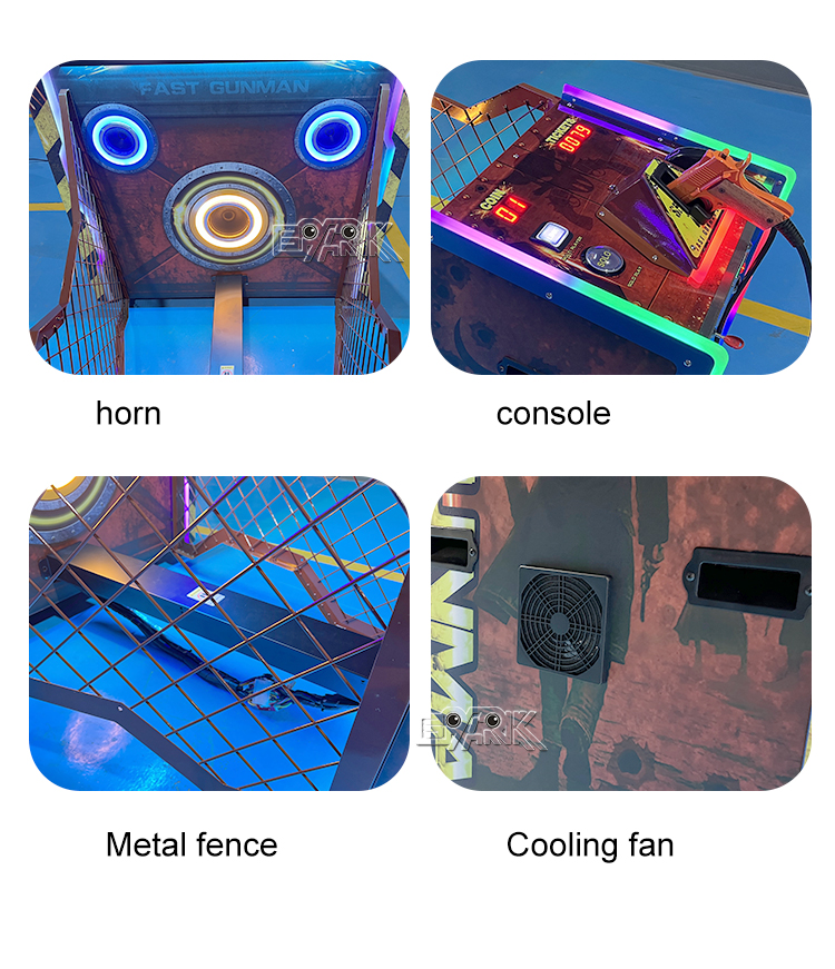 Fast Gunman Shooting Arcade Game Indoor Amusement Coin Operated Shoot Gun Shooting Games Machine for Kids manufacture