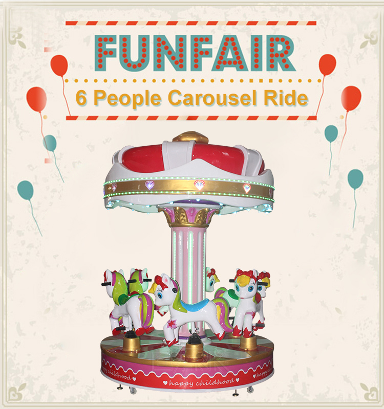 New Design Coin Operated Game Kids Fairground Carrusel Merry Go Round Carousels Merry Go Round For Sale manufacture