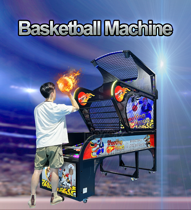 Indoor Electronic Coin Operation Skills Shooting Crazy Basketball Street Basketball Shooting Arcade Game Machine details