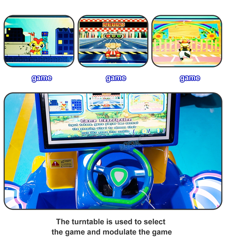 Shopping Mall Arcade Swaying Car Machine Indoor Amusement Park Games Equipment Coin Operated Swing Machine Kiddie Ride manufacture