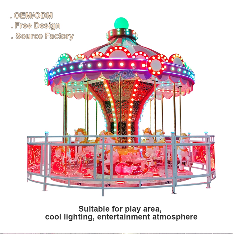 Amusement Park Rides Fairground Merry Go Round Carousel 9 Seats Dream Carousel factory