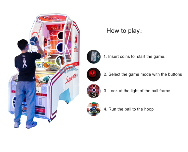 Coin Football Stars Skill Redemption Arcade Game Machine Coin-Op Ball Throw Shooting Room Sports Arcade factory