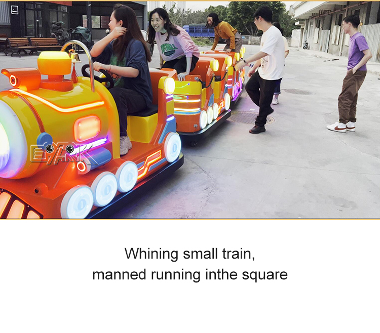 High-Power Train Head Tow 3 New Double-Row Carriages Electric Train Rides factory