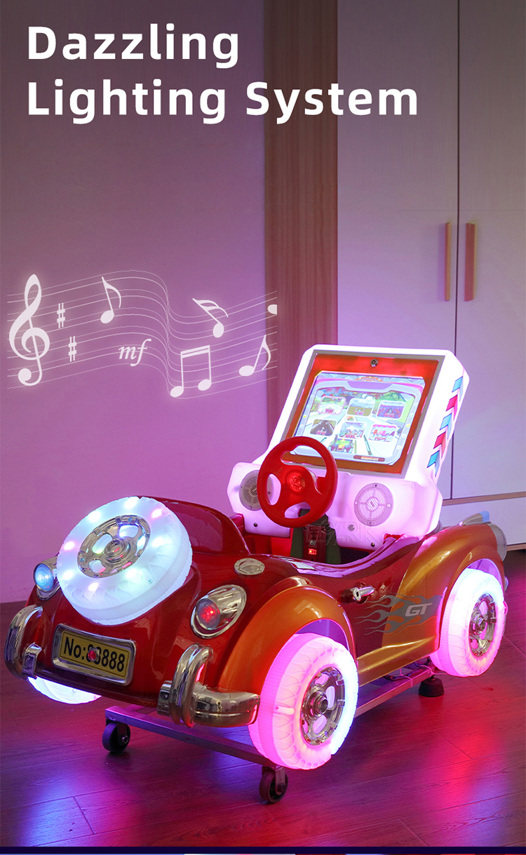 Coin Operated 3d Kiddie Ride Game Simulator Arcade Kids Motor Video Racing Game Machine For Children supplier