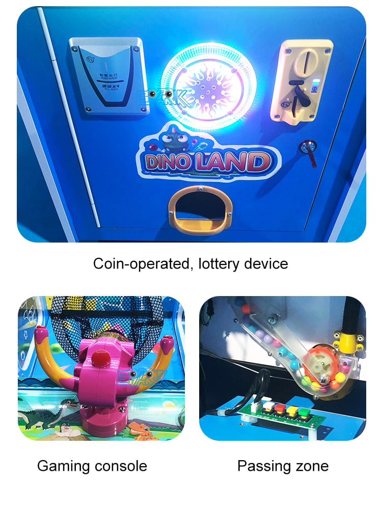 Children Coin Operated Amusement Machine Dinosaur Ball Shooting Game Machine supplier