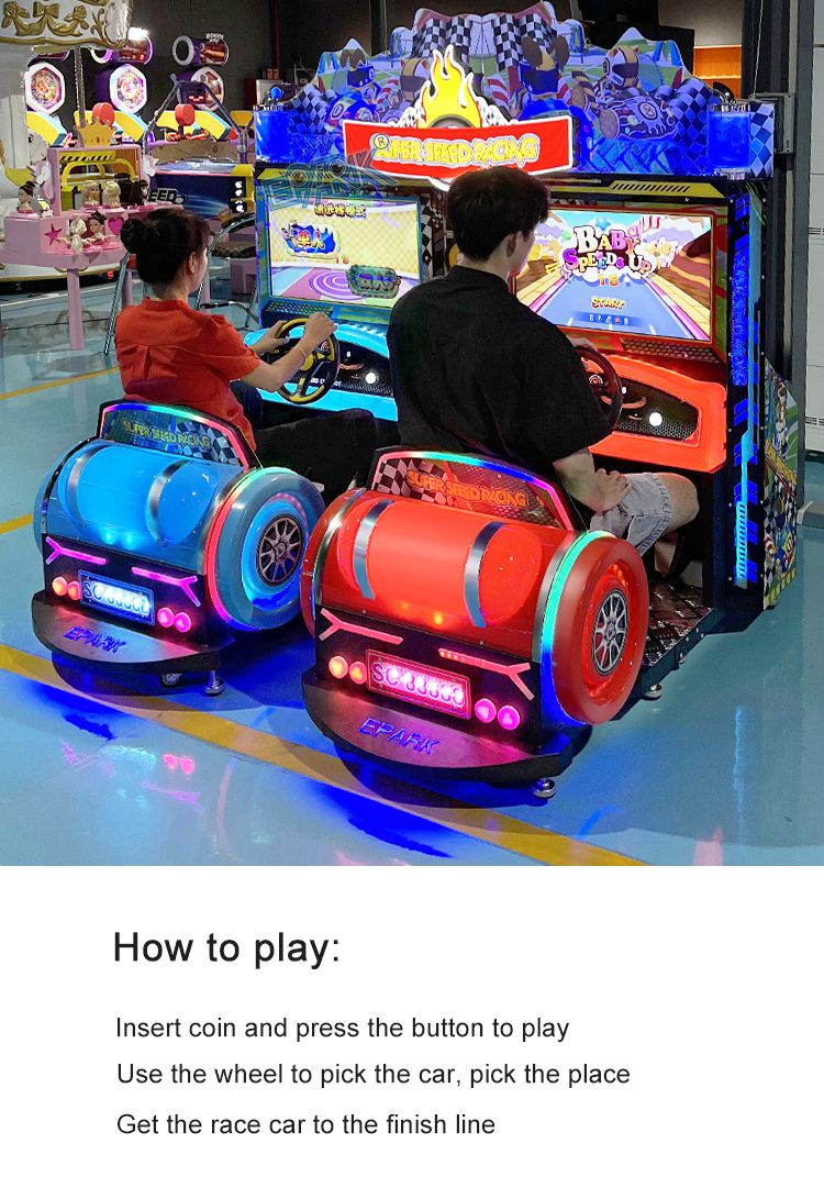 Amusement Park Coin Operated Arcade Kids Car Racing Game Machine manufacture
