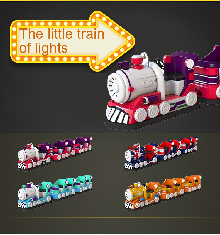 High-Power Train Head Tow 3 New Double-Row Carriages Electric Train Rides factory
