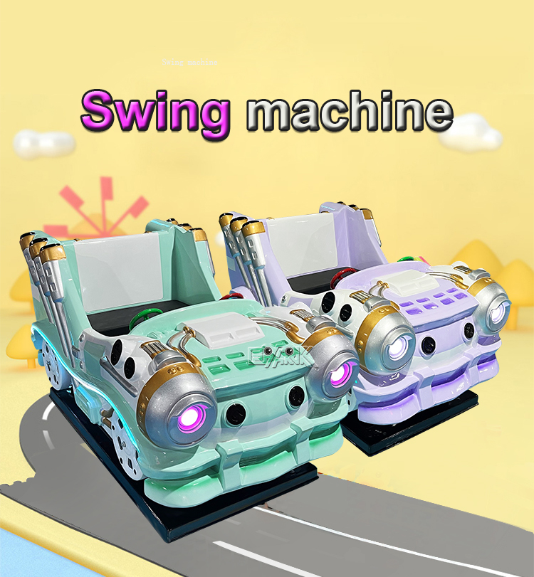 Amusement Park Coin-operated Electric Bubble Music Happy Kids' Swing Rocking Car factory