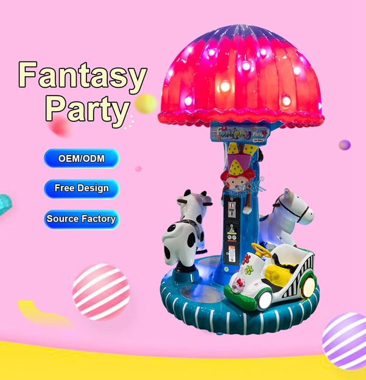 Indoor Amusement Outdoor Equipment Coin Operated Game Machine Kiddie Ride Machines Kids Carousel Horse Ride factory