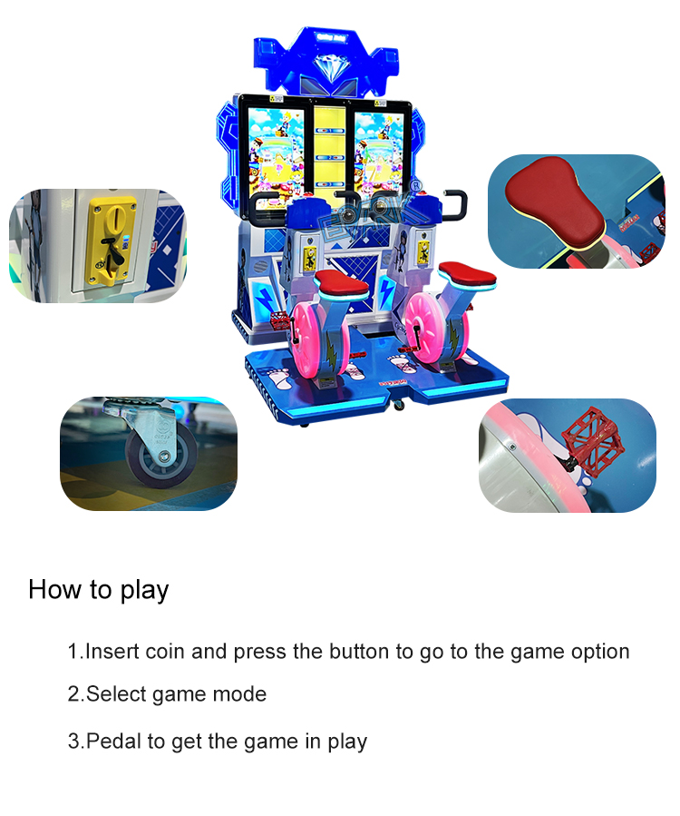 Coin Operated Gaming Machine High Quality Two Player Racing Bike Racing Arcade Machine For Child factory