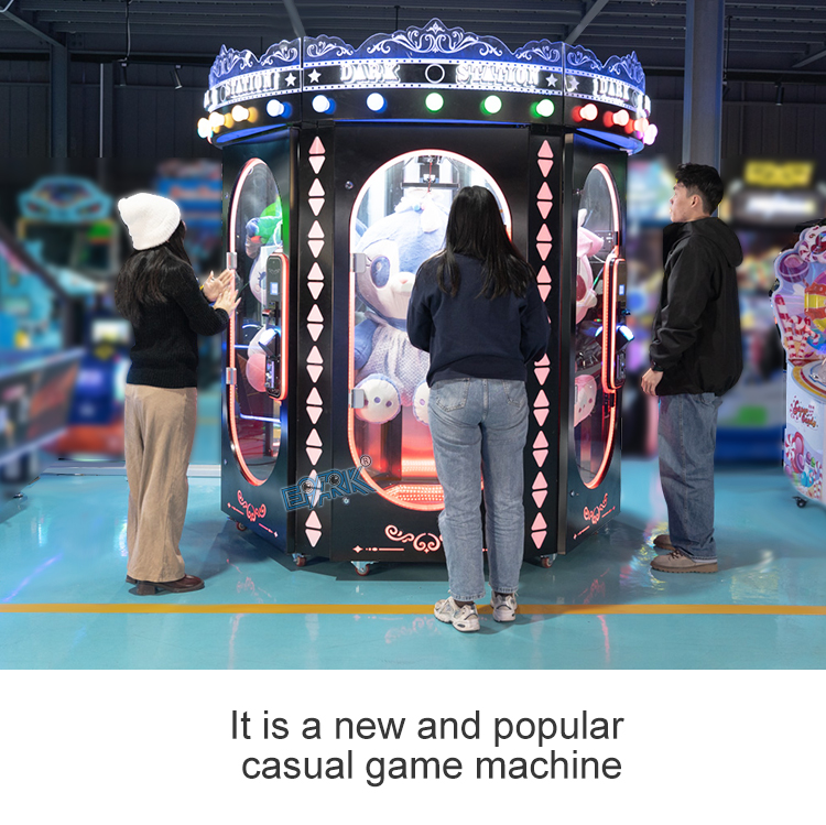 6 Players Threeplus Pink Date Arcade Claw Machine Prize Cutting Gift Game Machine manufacture