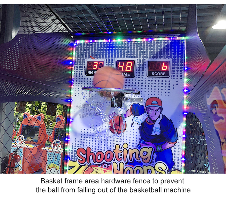 Indoor Electronic Coin Operation Skills Shooting Crazy Basketball Street Basketball Shooting Arcade Game Machine details