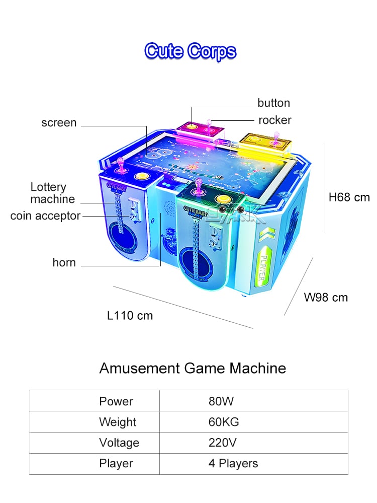 Amusement Park Games Arcade Game Machines 4 Player Coin Operated Crazy Snake Game Machine supplier