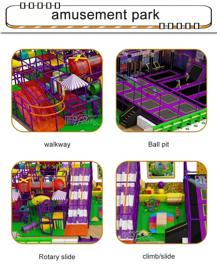 Indoor Playground Trampoline Park Center manufacture