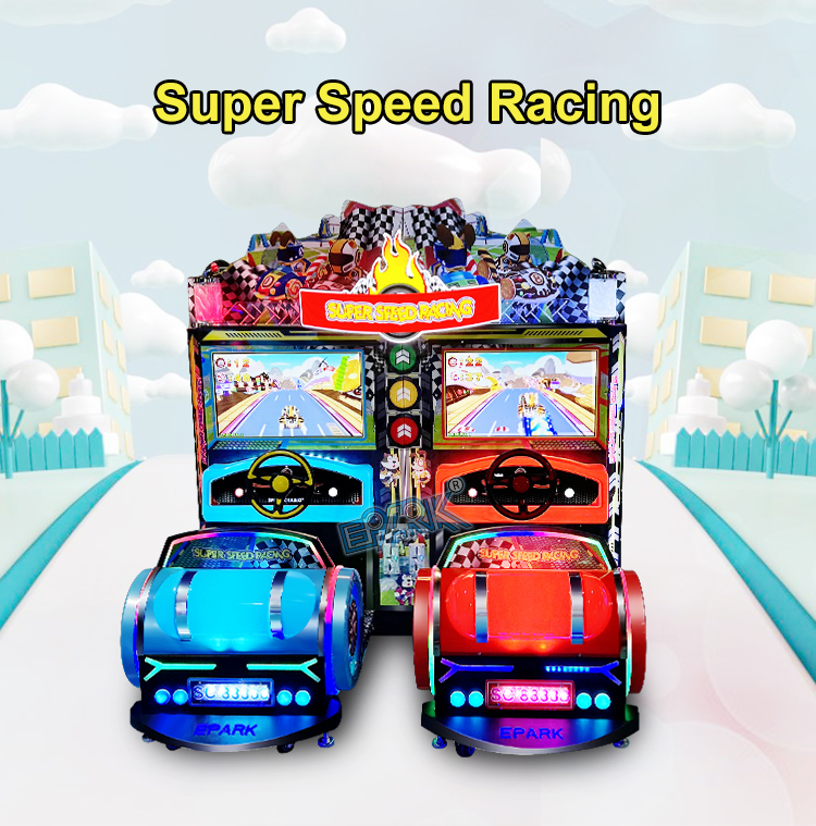 Amusement Park Coin Operated Arcade Kids Car Racing Game Machine factory