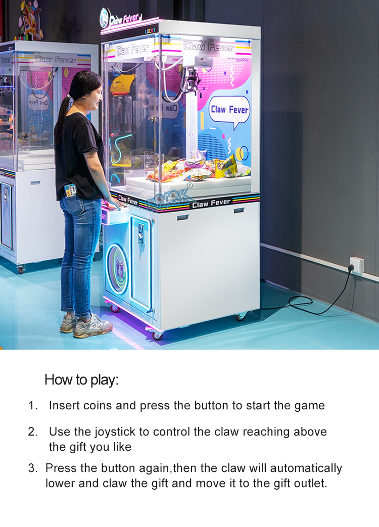 Coin Operated Claw Crane Machine New Snack Claw Crane Machine For Game Center supplier