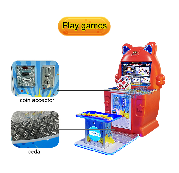 Coin Operated Racing Game Machine Kids Stand Driving Car Arcade Video Game Machine supplier