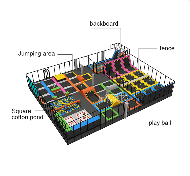 Trampoline Commercial Free Jumping Indoor/Outdoor Big Trampoline Park Indoor Safety Children Trampoline For Sale manufacture