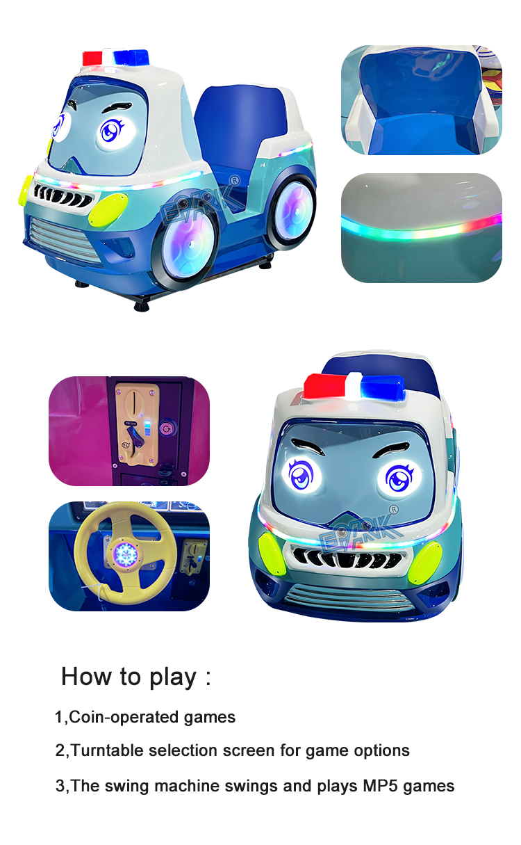 Hot Sale Coin Operated Arcade Kiddie Ride Game Machine New For Kiddie Rides Children Electronic Toy Car manufacture