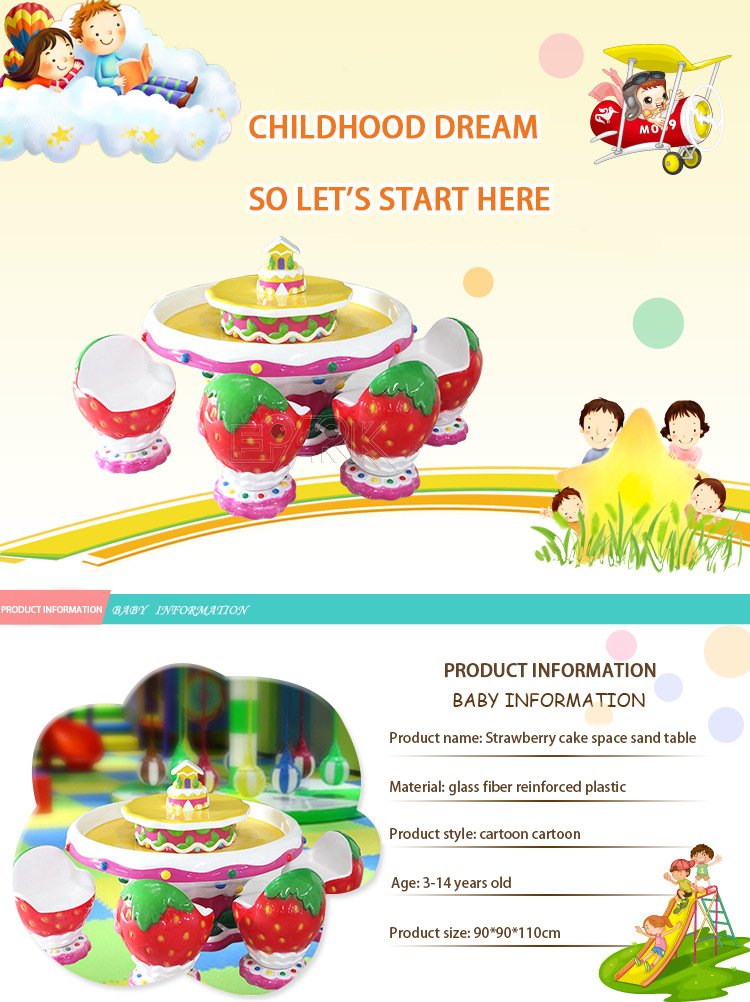 Amsuement Park Fiberglass Bear Sand Table manufacture