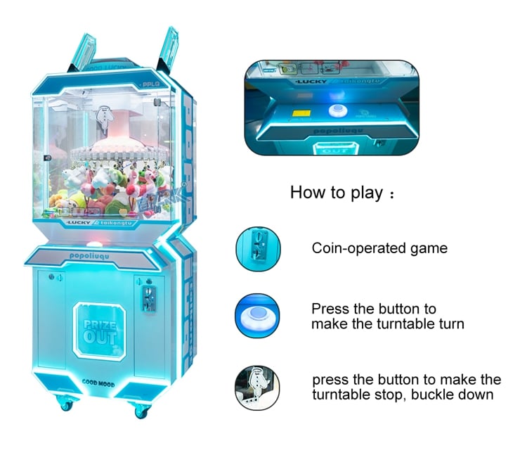 Coin Operated Game Machine Clip Prizes Game Machine Arcade Game Toy Vending Machine manufacture
